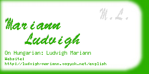 mariann ludvigh business card
